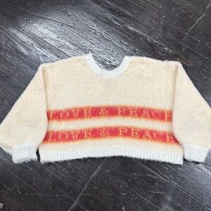 Cozy Cream and Orange Women's Sweater